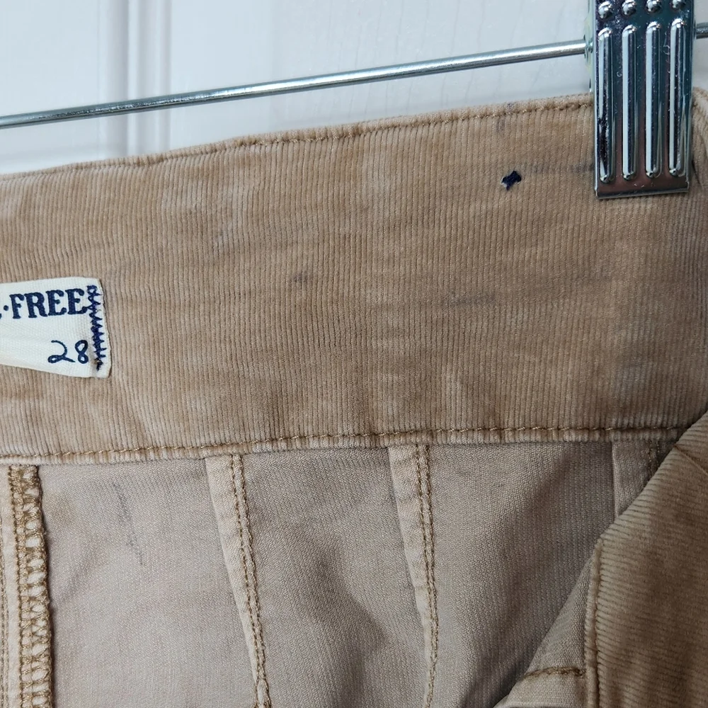 We The Free Flare High Waist Corduroy Pants Size 28 Beige Tan - Picture 9 of 10